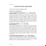 Construction Activity Project Report Template example document template