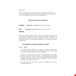 Consultant Contract Agreement Template - Create a Professional Agreement with Your Company example document template