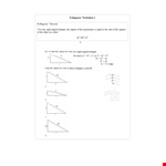 Pythagorean TheoremRight Triangles example document template