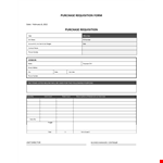 Purchase Requisition Form example document template