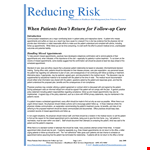 Reschedule Patient Appointment: How to Follow Up with the Patient example document template