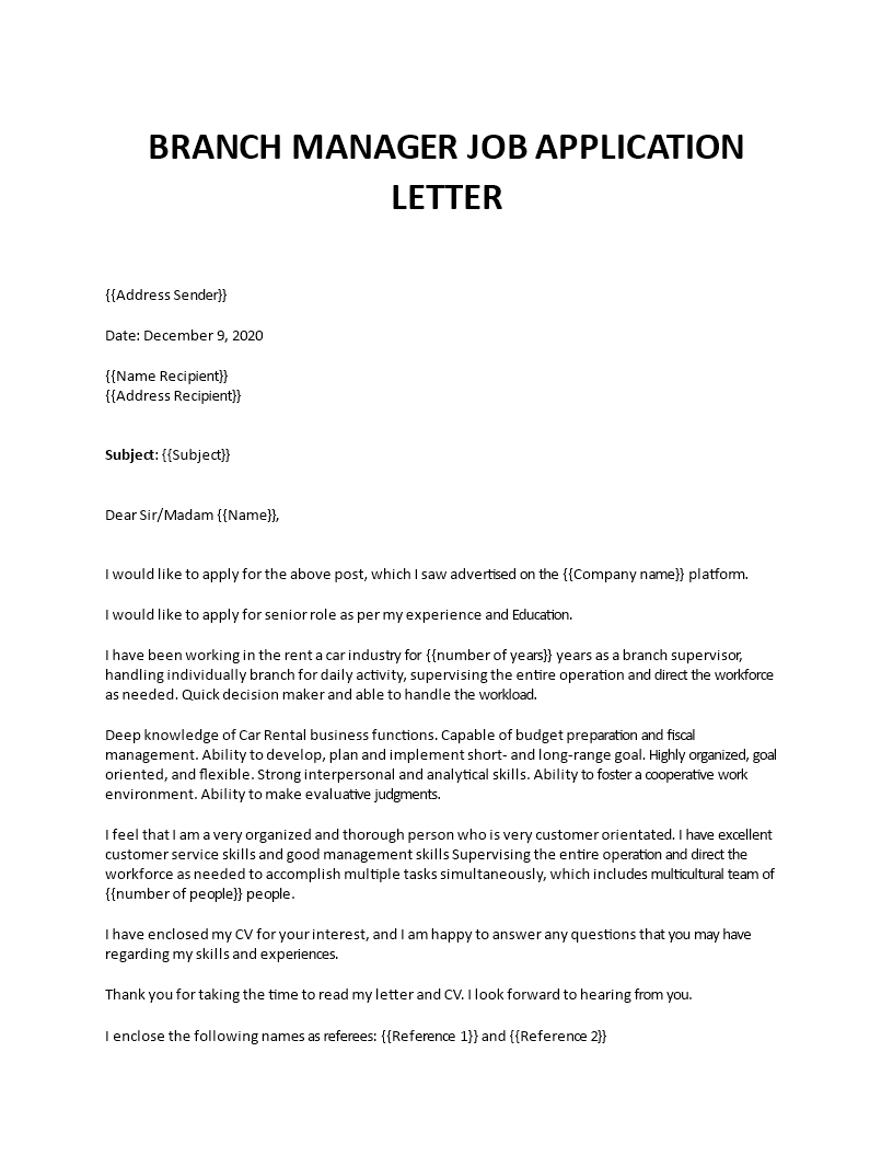 application letter to lic branch manager