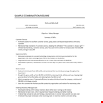 Ordering and Customer Service: Maintained Combination Resume Sample example document template