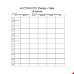 Daily Therapy example document template