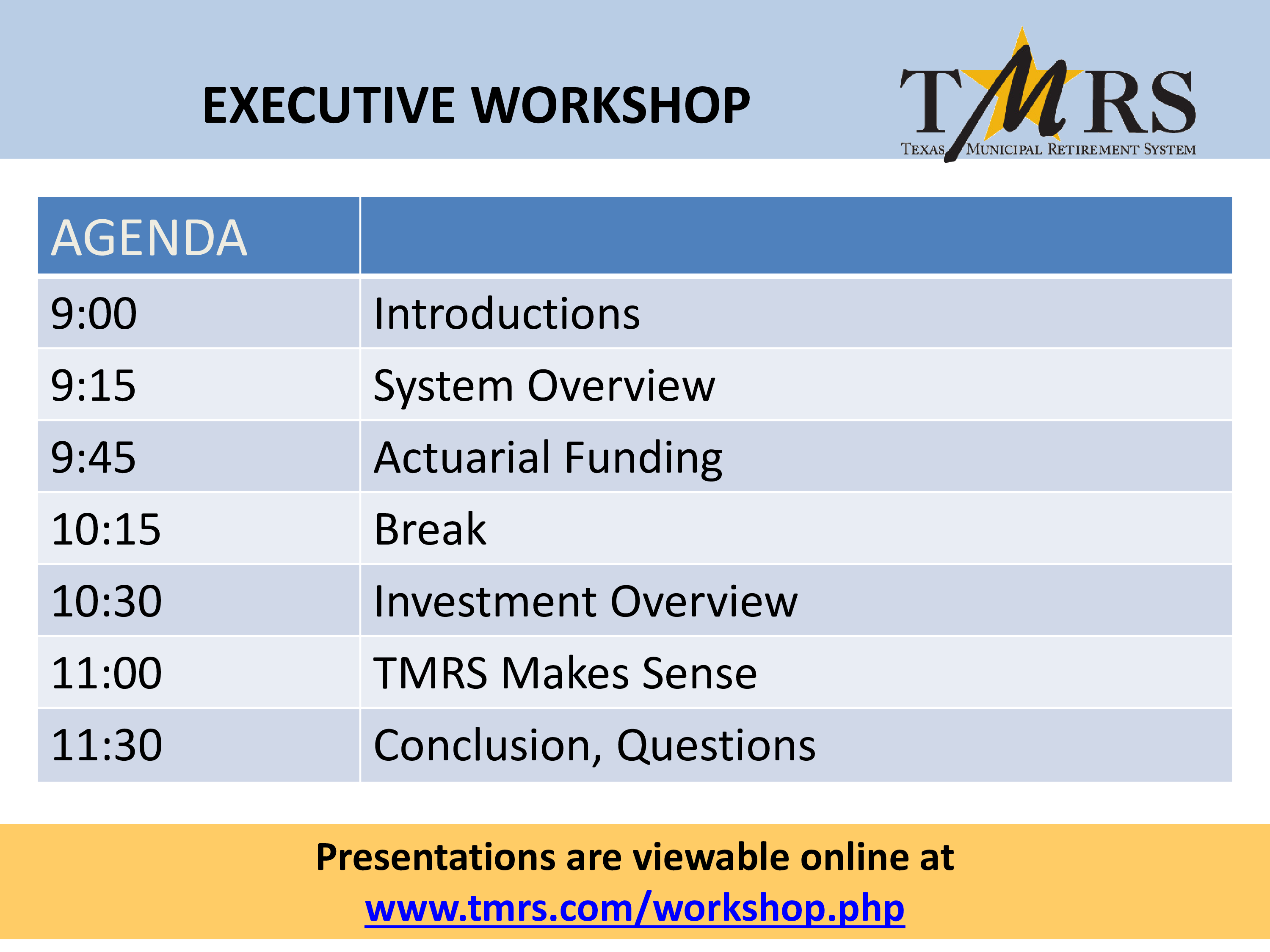 Executive Agenda Template