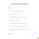 Optimized meta title: 
Effective Exit Interview Template for Volunteers: Duties and Responsibilities example document template