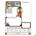Newsletter Format Template example document template