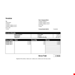 Sample Excel Invoice Template example document template