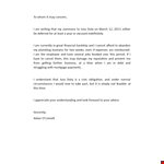 Excuse Yourself with a Jury Duty Excuse Letter Template for Business example document template