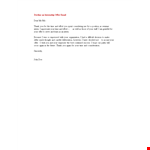 Email Rejection example document template