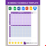 Biweekly Schedule Template example document template
