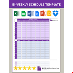 Biweekly Schedule Template example document template 