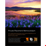 Mining Private Placement Memorandum | General Partnership & Partner Options example document template