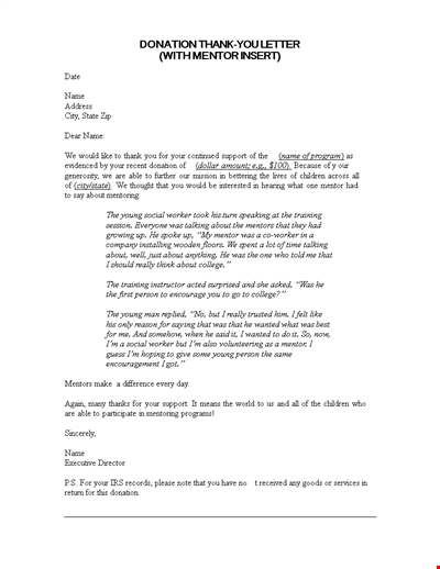 Thank You Letter