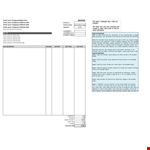 Invoice Template Including Instructions example document template