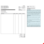 Invoice Template Including Instructions example document template 