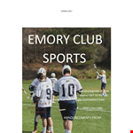 Emory Club Sports Newsletter Issue .compressed example document template