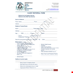Client Referral Form Template - Streamline Your Process and Boost Client Engagement example document template
