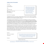 Sample Formal Cover Letter - Write an Impressive Letter | Address Every Paragraph & State | example document template