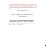 Collection Agency Letter Template - Streamline Debt Collection | Professionally Drafted & Effective example document template