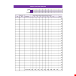 Expense Tracker Template example document template