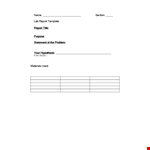 Effective Lab Report Template for Accurate Results example document template