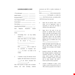 Acknowledgement of Debt Template example document template