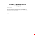 Request letter for shifting our workplace example document template