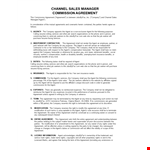 Commission Agreement Template - Create an Efficient Agreement for Company and Agent Parties example document template