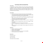 Functional Expert Job Description example document template