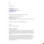 Proof of Employment Letter for Susan | Template for Employee Verification example document template