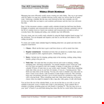 Student Study Schedule Sample example document template