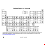 Download Printable Periodic Table with Atomic Weights | Free PDF example document template