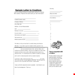 Effective Collection Letter Template for Monthly Payments & Debt Recovery | Creditor Accounts example document template