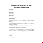 Graphics Artist cover letter example document template