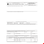 Sample Employee Suggestion Evaluation Form - Complete Suggestion Items, Signature example document template