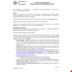 Contract Amendment & Supplier Agreement for Services | Enhanced Warranties example document template
