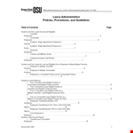 Leave Admin Pol example document template 