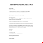 Email Confirming Interview example document template