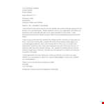 Experienced Cover Letter Template example document template