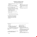 Referral List for Client - Health Center, County Counseling example document template