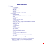 Packing List Template - Never Forget Anything to Bring in Your Luggage example document template