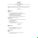 High School Graduate example document template