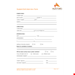 Exit Interview Template for Students - Course Details and Interview Insights example document template