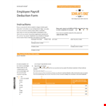 Payroll Deduction Template for Employee Scholar Deductions example document template