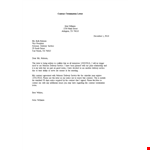 Service Contract Termination Letter example document template