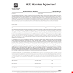 Hold Harmless Agreement Template for Agent, Seller, and Brokerage - Protect Your Business example document template