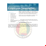 Employee Newsletter Template example document template