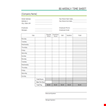 Easy Timesheet Template for Efficient Employee Time Tracking example document template