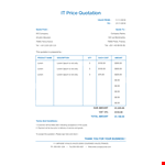It Quotation Template example document template
